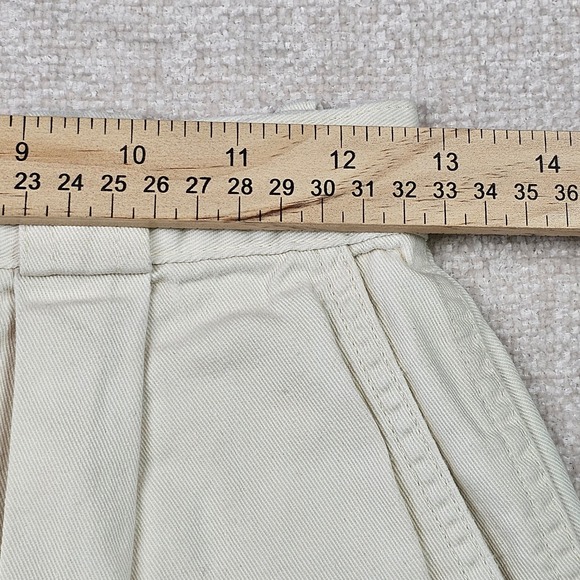 90s Basic Editions White Pleated High Waisted Shorts Cotton Women's 9/10 - Picture 8 of 11
